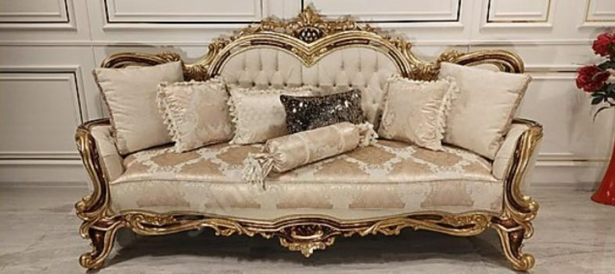Chesterfield Baroka trīsvietīgā dīvāna mēbeles gultasoda dīvāni audums bēšs