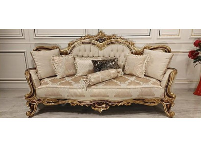 Chesterfield Baroka trīsvietīgā dīvāna mēbeles gultasoda dīvāni audums bēšs