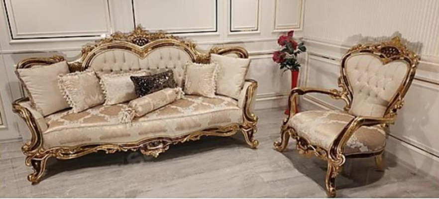 Chesterfield Baroka trīsvietīgā dīvāna mēbeles gultasoda dīvāni audums bēšs