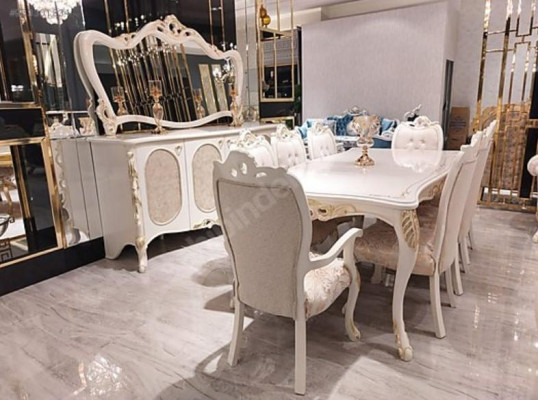 Luksusa mēbeļu dzīvojamā istaba sānu skapis ar spoguļu dizaina konsoli no koka