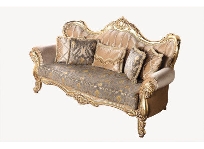 Chesterfield baroka trīsvietu dīvāns mēbeles dīvāns audums zelts dīvāns