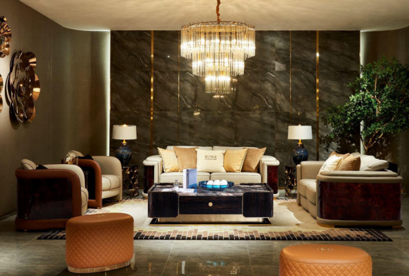 Luksusa dzīvojamās istabas komplekts 5 gab. Komplekts ādas dīvānam, dīvānam un polsteriem.