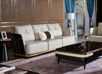 Trīsvietīgā dīvāns polster sofa dīvāni dizainera ādas dīvāni balti.