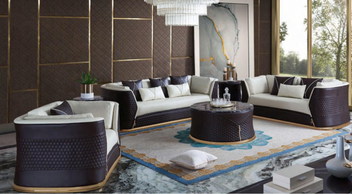 Sofas komplekts 3-vietīgs dizaina gulta mīkstā dīvānā modernais luksuss jauns