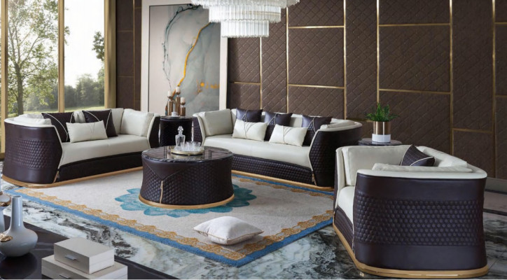 Sofas komplekts 3-vietīgs dizaina gulta mīkstā dīvānā modernais luksuss jauns