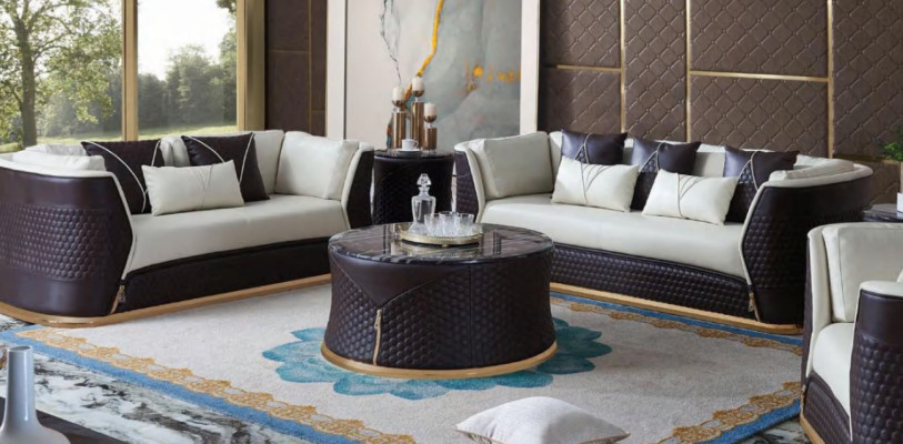Sofas komplekts 3-vietīgs dizaina gulta mīkstā dīvānā modernais luksuss jauns