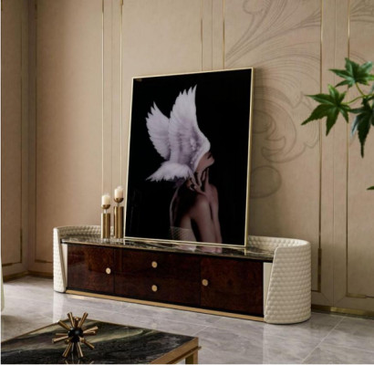 Dizainera TV skapis komoda Side Low Board skapis istabas dekors plaukts