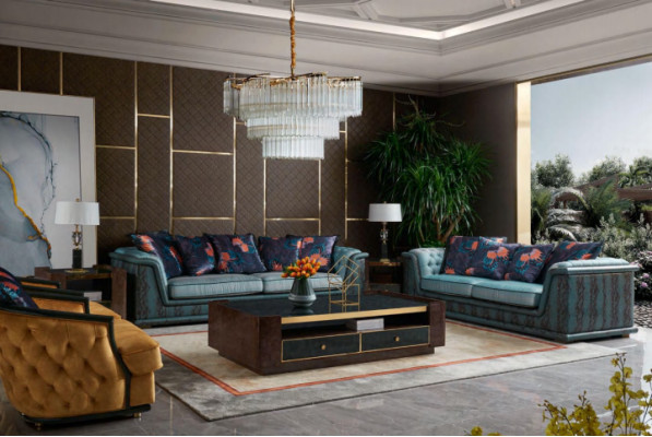 Sofa izvelkamais komplekts 3 vietas Iekšējais dizaina dīvāns Piespiedu dīvāns Dīvāna ādas dīvāns Dīvāni