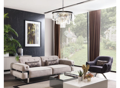 Dzīvojamā istaba dizains Dīvāns 3-vietīgs Polster Dreisitzer dīvāns Dīvāni bēšs