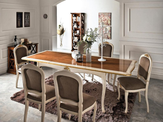 Baroka antīkā stila ēdamgaldi galds Reāls koks Klasiski dizaina galdi Itālijā