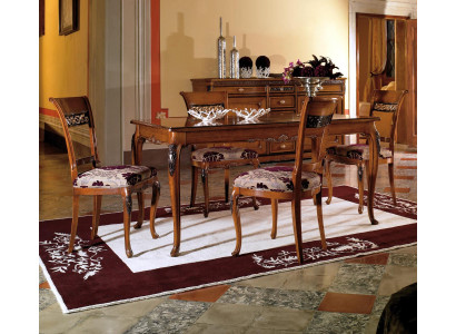 Ess Stuhl Zimmer Set Sitz Garnitur 4x Stühle Klassisch Polster Design Neu Holz  Ēšanas krēsla istabas komplekts ar sēdekliem, 4 klasiskiem polsterētiem dizaina krēsliem no koka.