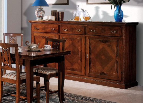 Buffetskapis Anrīts Jauns Sideboard Anrīts Kaste Vitrīna Dzīvojamā Istaba Koks