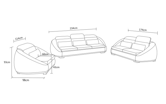Sofas komplekts 3+2+1 sēdvietas Moderns dizains dīvāns Arhivs Dīvāni Dīvāns