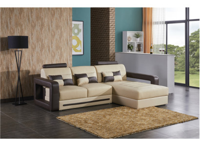 Stūra dīvāns L formas dīvāns polsterēta komplektācija dzīvojamai sēdeklis mākslīgā ādas dīvāns