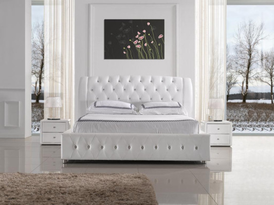 Mūsdienīgs XXL viesnīcas dizains gulta gultas luksusa divguļamā gulta no ādas Chesterfield.