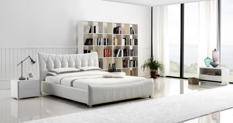 Moderns dizains divguļamā gulta XXL gultas viesnīca luksusa stils dubulti no ādas 140 160.