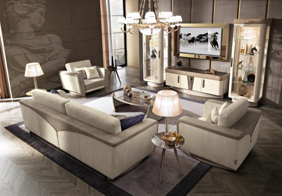 Sofagarnitūra 3+1+1 Sēdētāju komplekts Dizaina sofai Polster Couchen Relax Modernā sofa jauna