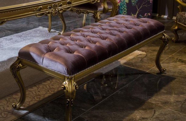 Luksusa taburete, dizaina Chesterfield audekli, mīkstais piemaksas taburete, polsterēta banka