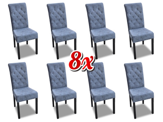 Daudzkrāsu Chesterfield x8 krēsli, dizainera luksusa krēsli, polsterēti krēsli, atzveltnes krēsli