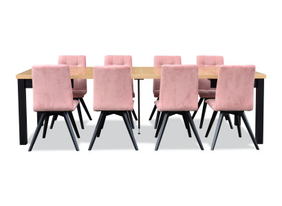 Mūsdienīgi ēdamistabas mēbeles ēdamgalds + 6 krēsli Komplektā 7 gab. komplekts grupa