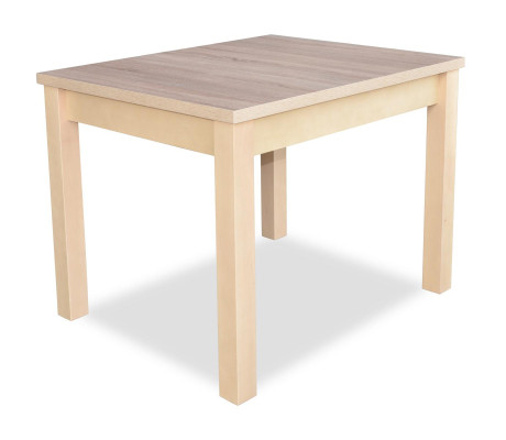 Stilīgs ēdamgalds ar koka plati beige krāsā Moderā ēdamistaba