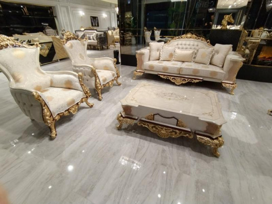 Sofas komplekts 3+1 vietas, auduma, koka, luksusa dīvāns jauns