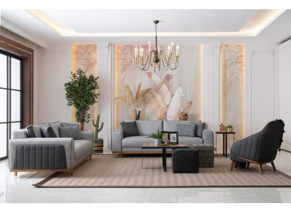 Luksusa dīvāns komplekts 3+2+1 Moderns dīvāns Sofa Polster dizains Lounge mēbeles