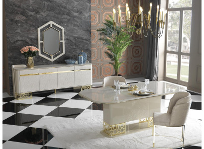 Luksusa ēdamistabas komplekts ar galdu un 4 krēsliem ēdieniem, ēdinot vai galdgrupa ar krēsliem.