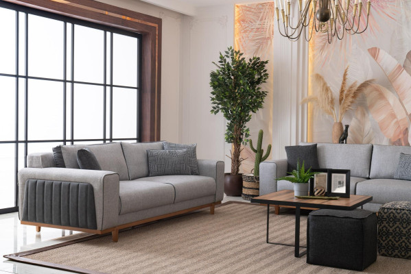 Duosofa no auduma dīvāns polsterī ērta auduma dīvāns divvietīgs auduma dīvāns