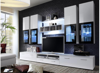 Dzīvojamā siena mēbeles Sienas skapis Dizains Koks Sienas skapis Moderns komplekts