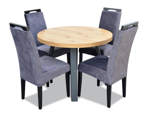 Ēdamgalds 4 x krēsli ēdamistabas komplekts Ēdamgrupa Moderni krēsli Galds Galdi 5 gab.