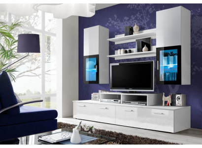 Dzīvojamā istaba Komplekts Sienas skapis Plaukti Luksusa Jauns Mēbeles