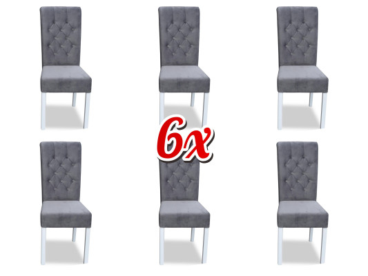 Krēslu grupa Komplektēta komplektā 6x krēsla krēsli Grupas komplekts ēdamistabai.