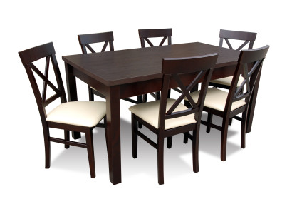 Dizainera ēdamgalda ēdamistabai + 6 krēsli grupa krēslu galdi koka galds