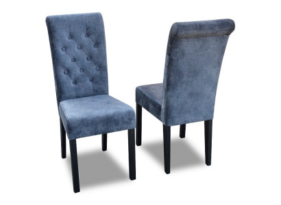 4x Chesterfield krēsla komplekts ar mīkstu sēdekli ēdamistabas krēsliem ar ādas apdari.