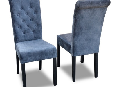 4x Chesterfield krēsla komplekts ar mīkstu sēdekli ēdamistabas krēsliem ar ādas apdari.
