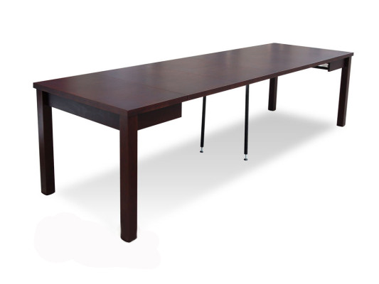 Galds ēdamgalds koka galds XXL konferenču galds 90x90 cm paplašināms 90x290 cm