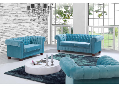 Chesterfield 2+1+1 dīvānu komplekts Dīvāns Polsterējums Sēdekļa komplekts Dīvāns Dīvāni