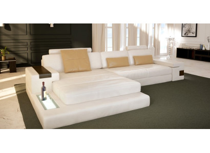 Ecksofa Couch Polster Wohnlandschaft Eck Garnitur Ecke Leder Textil Sofa L Form