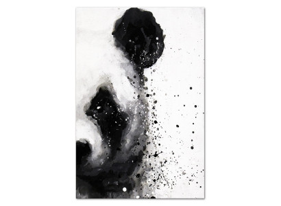 Abstrakts attēls Panda Īsts rokdarbs rāmis Eļļas glezna Mūsdienīgi attēli Abstrakts.