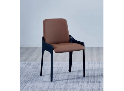 Brūns ēdamistabas krēsls Elegants viensējais luksusa mēbeles krēsli