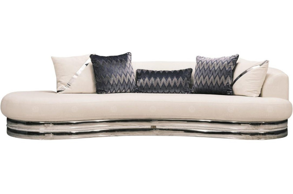 Trijvietīga dīvāns Ar Stoffsofa Polster Weiß Modern Loveseat Sitzer Sofa 3