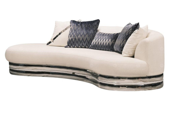 Trijvietīga dīvāns Ar Stoffsofa Polster Weiß Modern Loveseat Sitzer Sofa 3