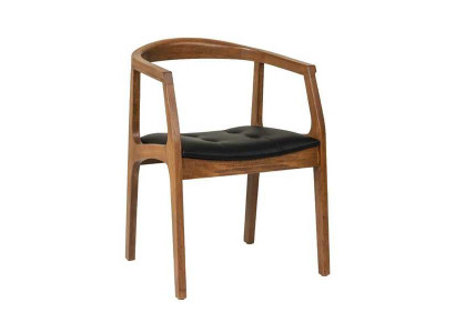 Elegants koka krēsls ēdamistabas krēsli Brūns vienvietīgs luksusa 1-vietīgs krēsls