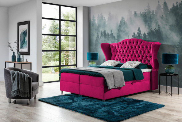 Chesterfield sprūda gultiņas viesnīcas gulta guļamistabā Samta velveta luksusa mēbeles
