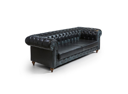 Mūsdienīga Chestefield dīvāna gulta trīs vietas luksusa mīkstie dīvāni dizaineri