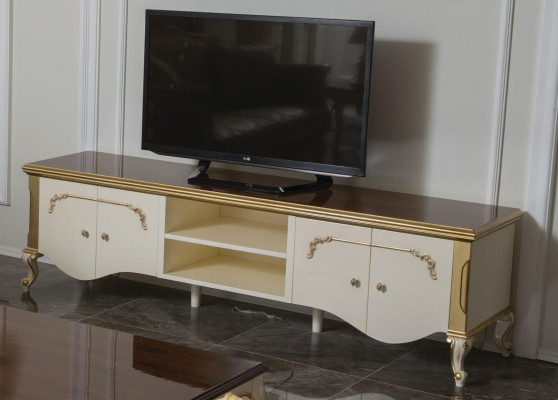 Sideboard TV skapis Lowboard skapis TV mēbeles Televīzijas galds balts Jauns