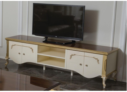 Sideboard TV skapis Lowboard skapis TV mēbeles Televīzijas galds balts Jauns