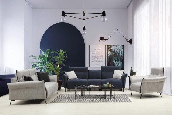 Sofas komplekts Dzīvojamās istabas dīvāns komplekts Polster mēbeles Luksusa krēsls Moderns dizains Jauns