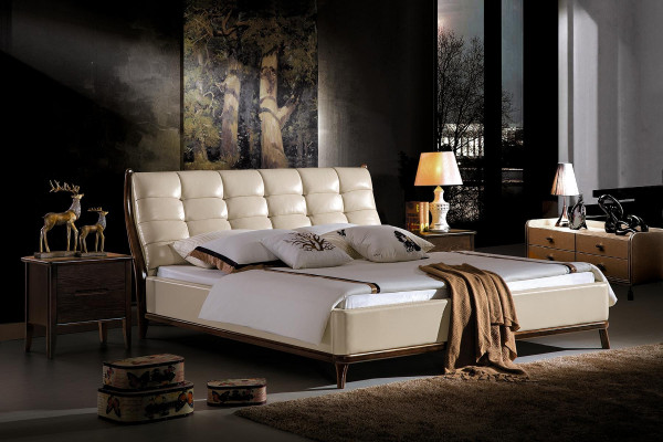 Gulta Chesterfield mēbeles guļamistaba dubultgulta luksusa gultas 180x200 ādas Jaunums